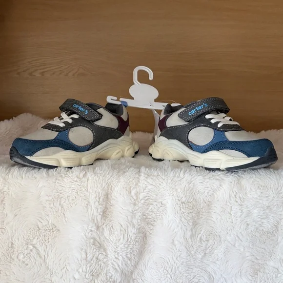 ✨$15 thru 3/31✨NWT•Carter's Johann Toddler Boys Casual Sneakers | Grey | 9T - Picture 7 of 10